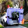 Joyfy Halloween Inflatable 6 FT Haunted Castle Decoration Trunk Treat Car Decorations Kit Ghost and Pumpkin for Halloween Party