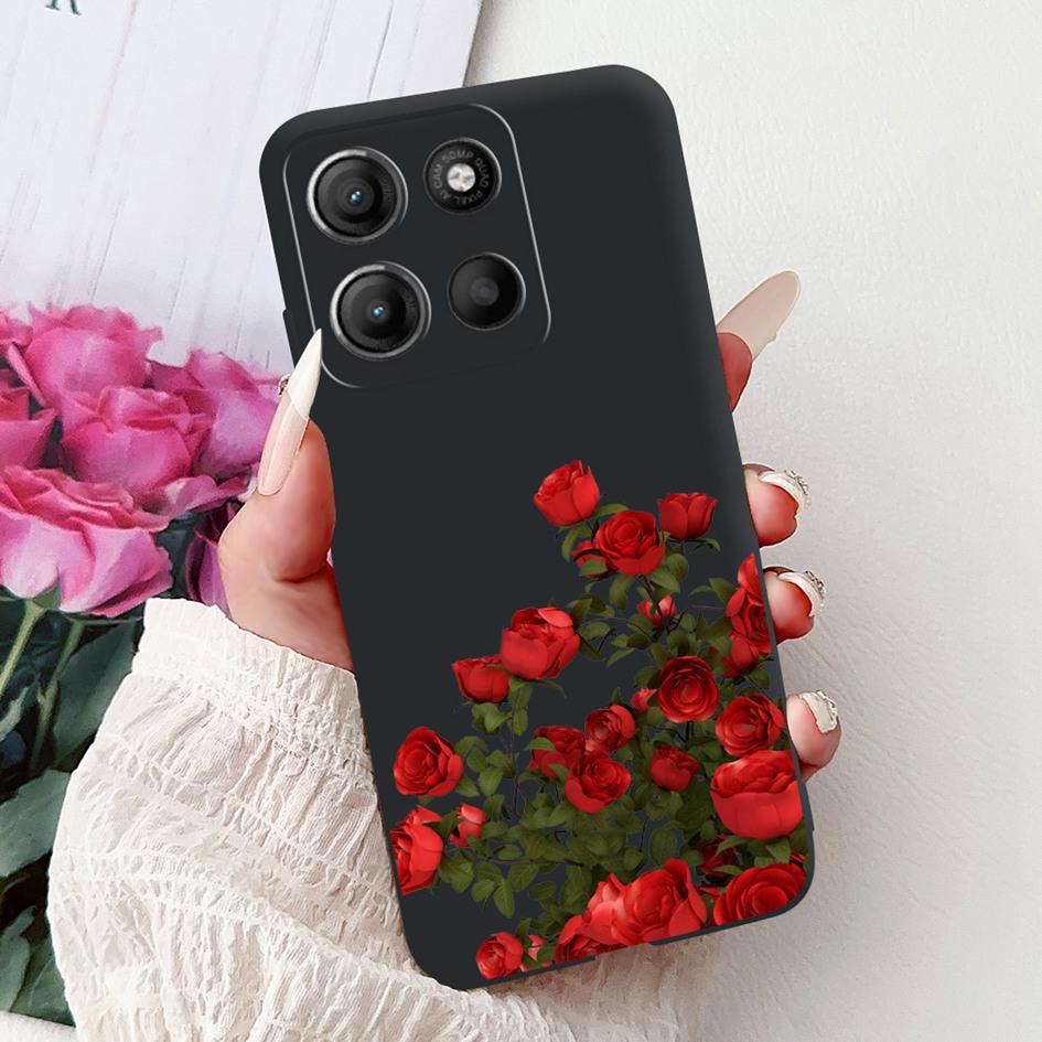 Silicone Case For Motorola Moto G15 G75 2024 Cover Cute Panda Lion Shockproof TPU Phone Cases For MotoG15 MotoG75 G 75 G 15 Etui