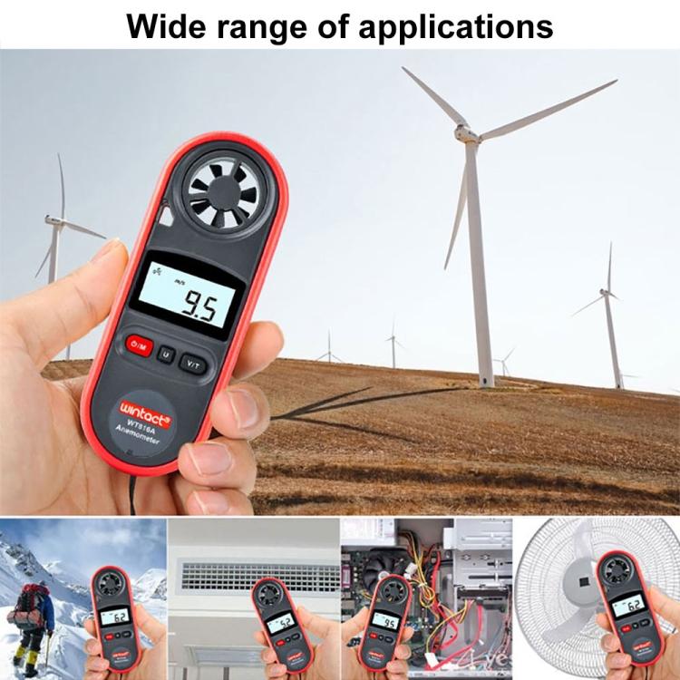 Wintact WT816A Digitales Elektronisches Thermometer Anemometer