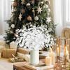 Artificial Plants White Eucalyptus Leaf Christmas Home Vase Indoor Garden Bonsai UV Protection Wedding Wreath Diy Gift Box Decor