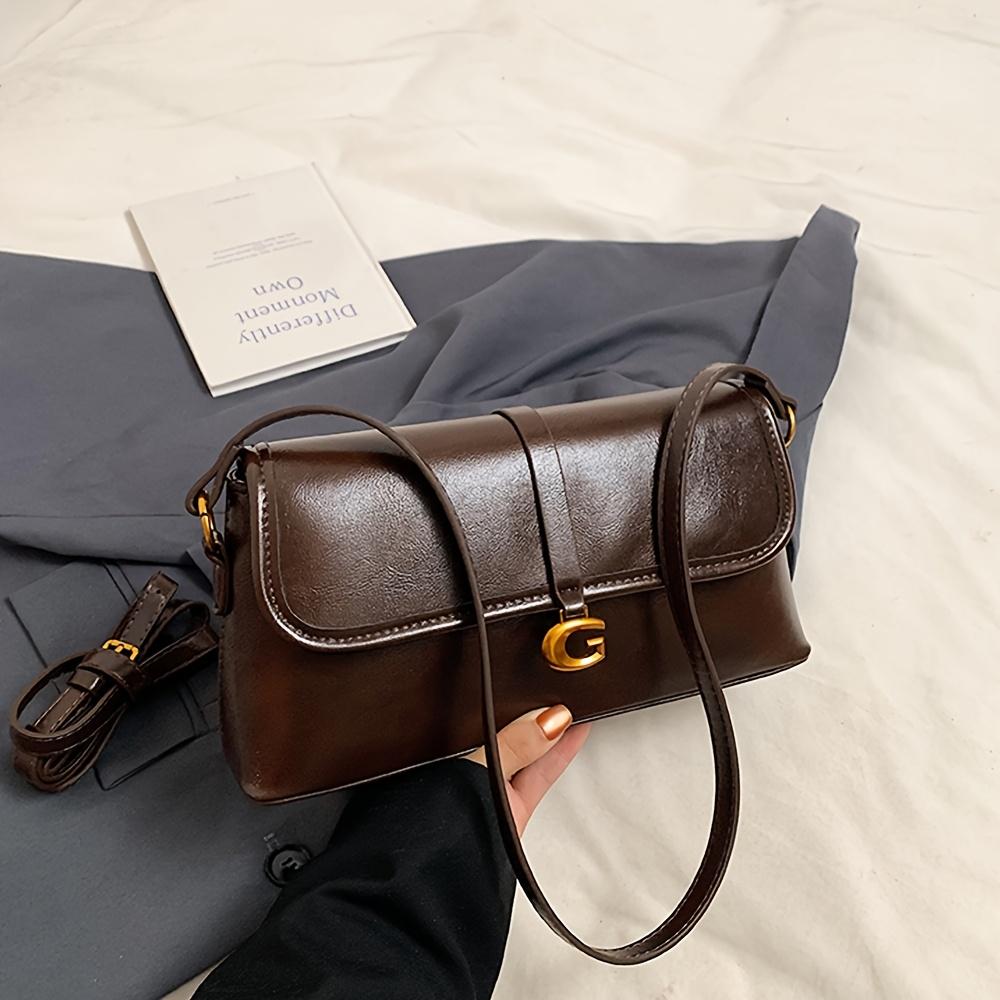 

Новая мода ретро нишевый дизайн клатч кошелек Senior Sense All-Matching подмышечная сумка женская повседневная сумка через плечо для поездок на работу кофейный