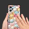 Cartoon Animals Cute Phone Case For Xiaomi Redmi Note 15 14 13 12 12S 11E 11 11S Pro Plus 4G 5G Black Soft TPU