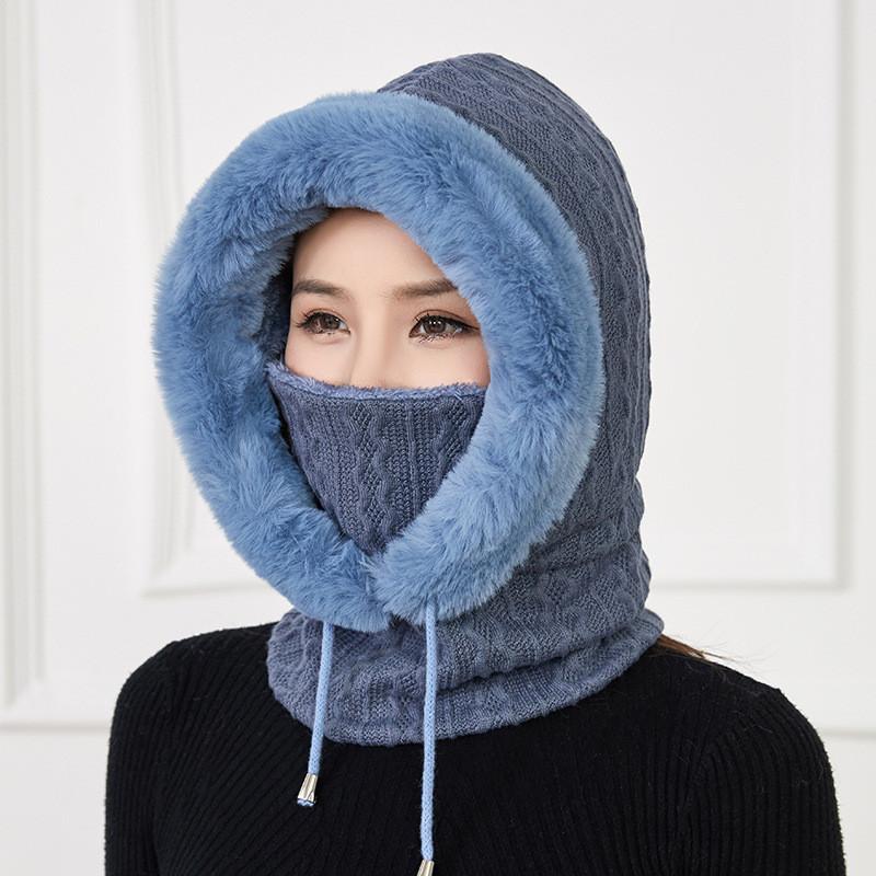 

Winter Warm Acrylic Beanie Hat With Earmuff Protection For Middleaged Women