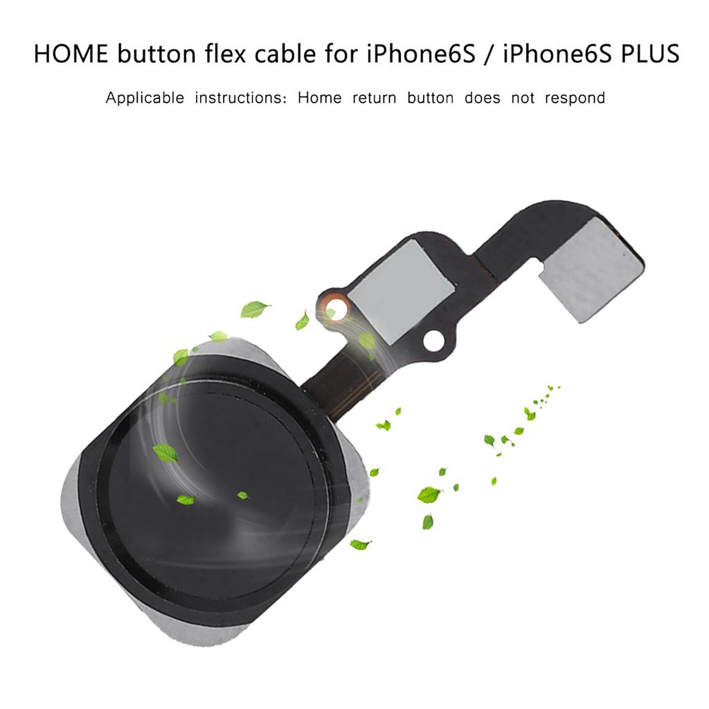 Home Button Replacement Touch ID Sensor Key Cable for 6S/6S Plus HOME Button Black