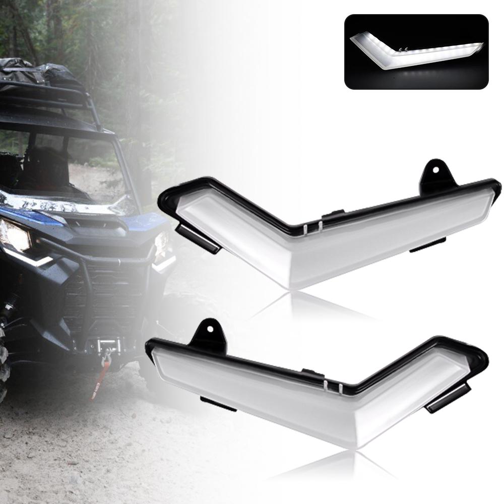 ATV UTV LED Turn Signal Lights Front Turn Signal Light White Liight for Can-Am Defender 2020+ Defender Max 2020+ Commander 2025