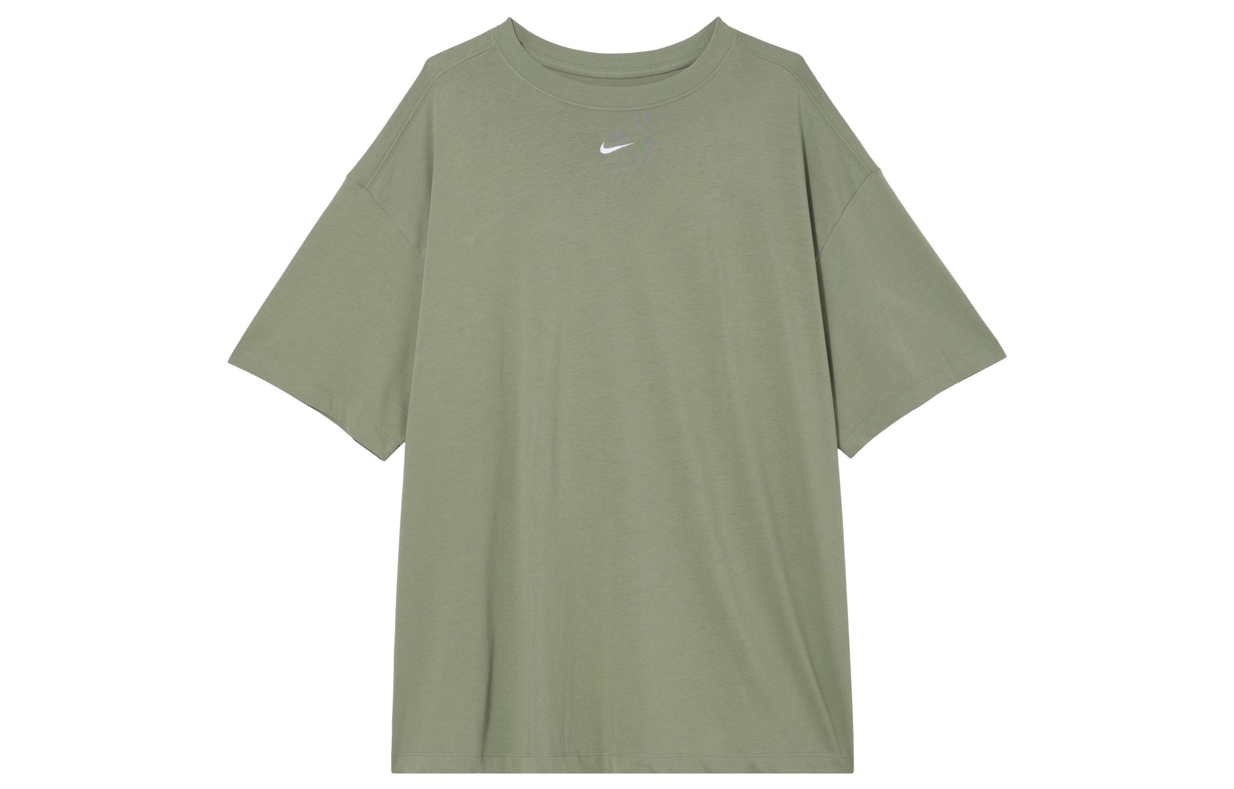 Nike Sportswear Essentials Drop Shoulder Sleeve T Shirt Women s Oil Green DX7911-386 L
