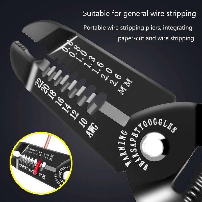 Elektriker-Multitool zum Abisolieren, Schneiden und Crimpen von Drähten mit Kabeleinziehfunktion Professionelle Zangen und Scheren