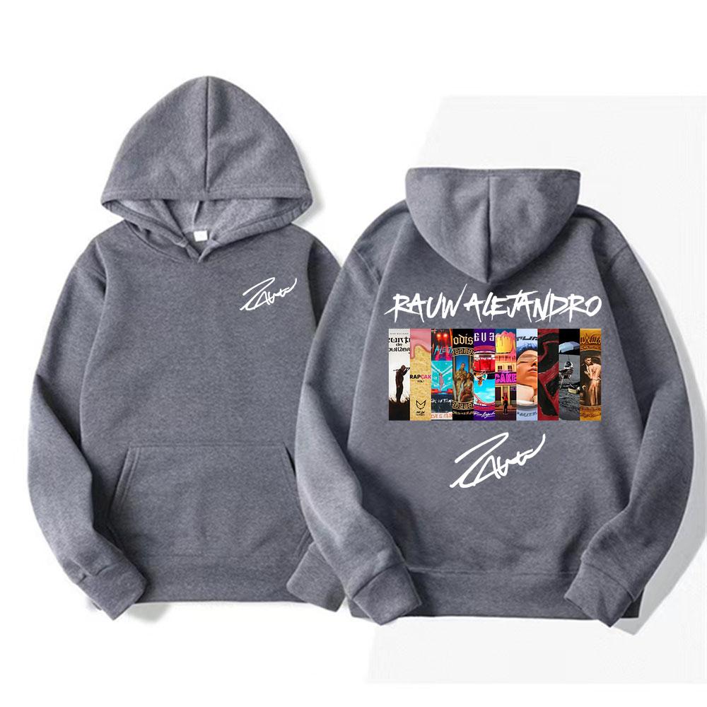 Rauw Alejandro Album Cover Print Hoodies Men's Clothing Fashion Hip Hop Street Sweatshirts Unisex Casual Fleece Oversized Hoodie