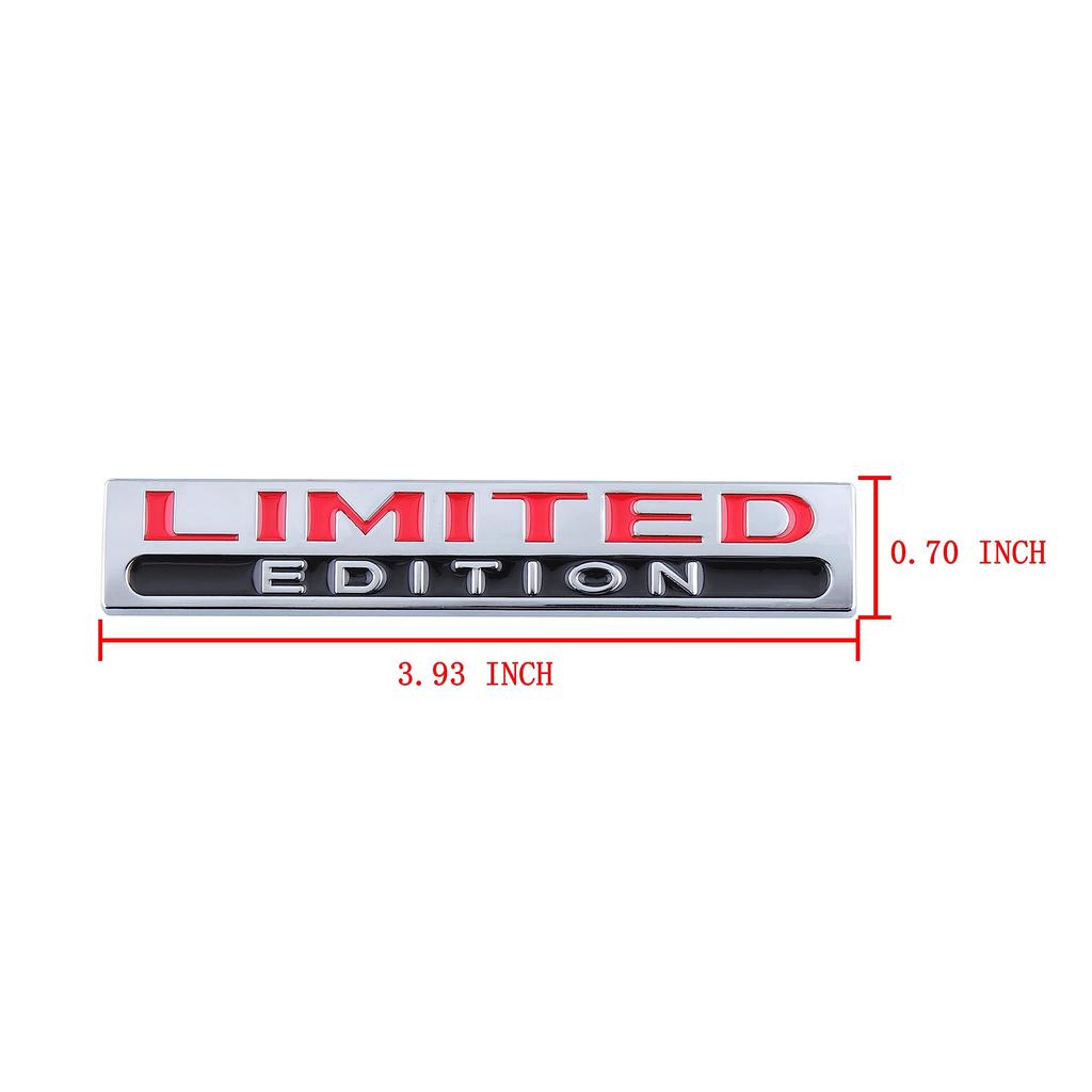 2 Pieces Limited Edition Emblem 3D Metal Car Sticker Emblem