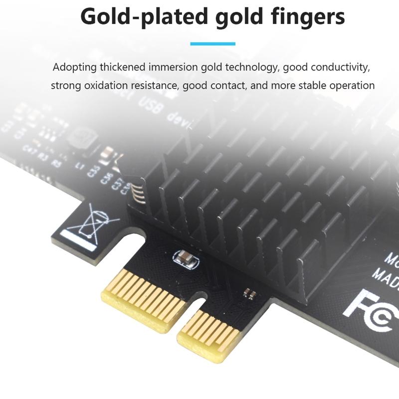 PCI-E to PCI-E Adapter Card 1 to 7 USB3.0 iser PCIE PCI for press 1x to 16x Graphics Card Dedicated Card Gold-Plated