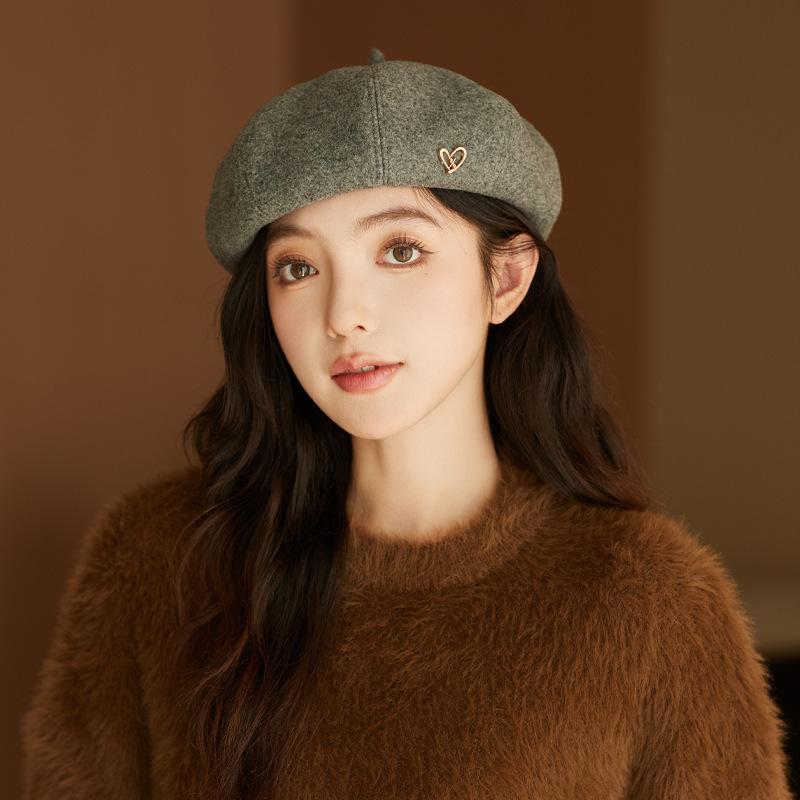 

Новый берет женский простой однотонный осенне-зимний модный ретро шапка-тыква для повседневных и официальных нарядов, снаряжение для холодной погоды, текстурный головной убор One Size темно серый