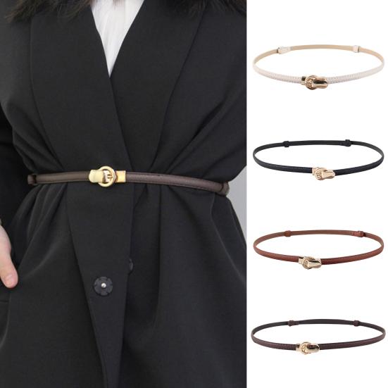 Women Dress Belt Imitation Leather Versatile Solid Color Design Waistband Dresses Shirts Tops Waist Belt Clothing Accessory