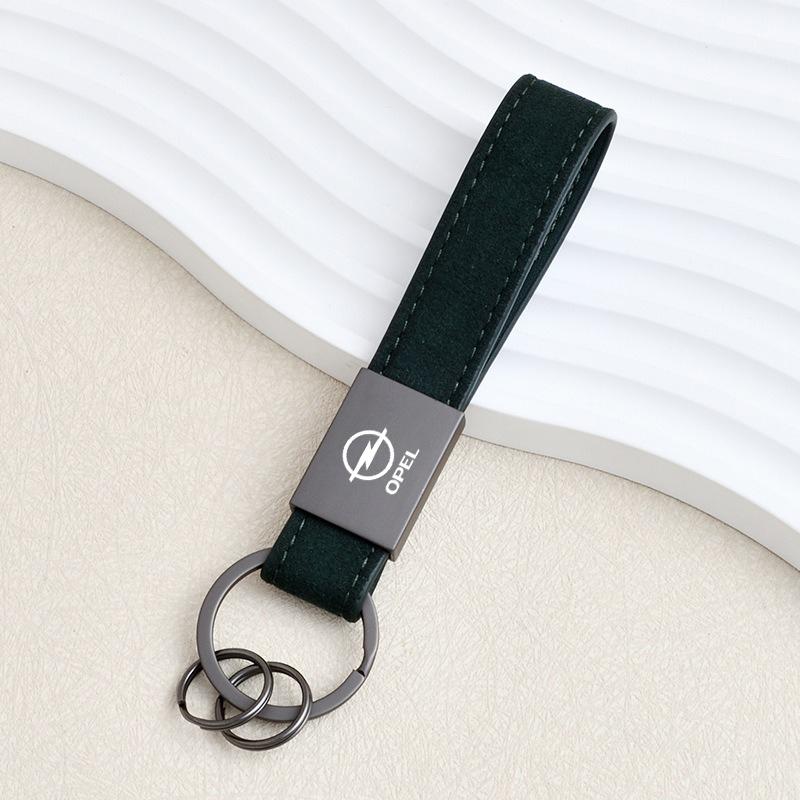 Car Keychain Suede Leather Key Ring Promotional Gift Accessories For Opel Astra GTC Insignia Antara Meriva Zafira Vectra Mokka