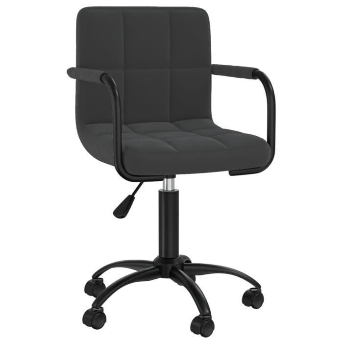VidaXL Chaises pivotantes de salle à manger 4 pcs Noir Velours