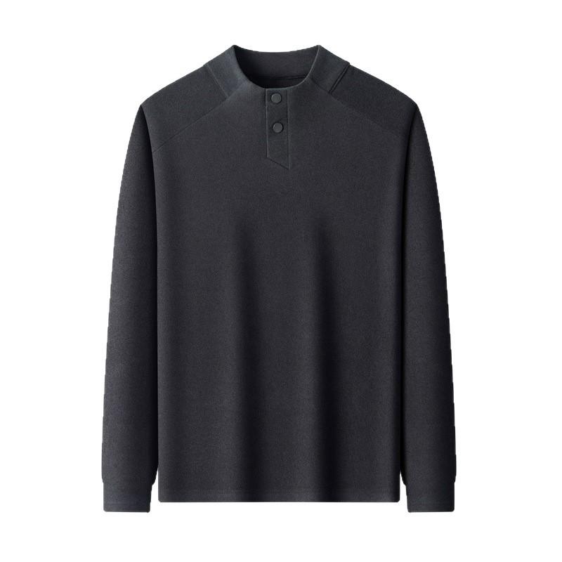 2025 Men's Loose Fit Half-High Collar Warm Base Layer Sweatshirt - Versatile Autumn/Winter Top