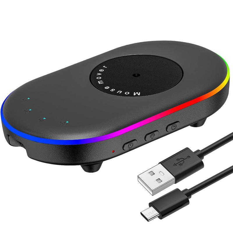 Virtual Mouse Mover Rotary Mouse Shaker Anti-Sleep Mover Automatic Mouse Movement with ON/OFF Switch for Computer Awakening