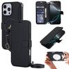 Crossbody Long Lanyard Flip Cards Sold Wallet Leather Case for iPhone 17 Pro Max 16 15 14 13 12 For Magsafe Shockproof Cover