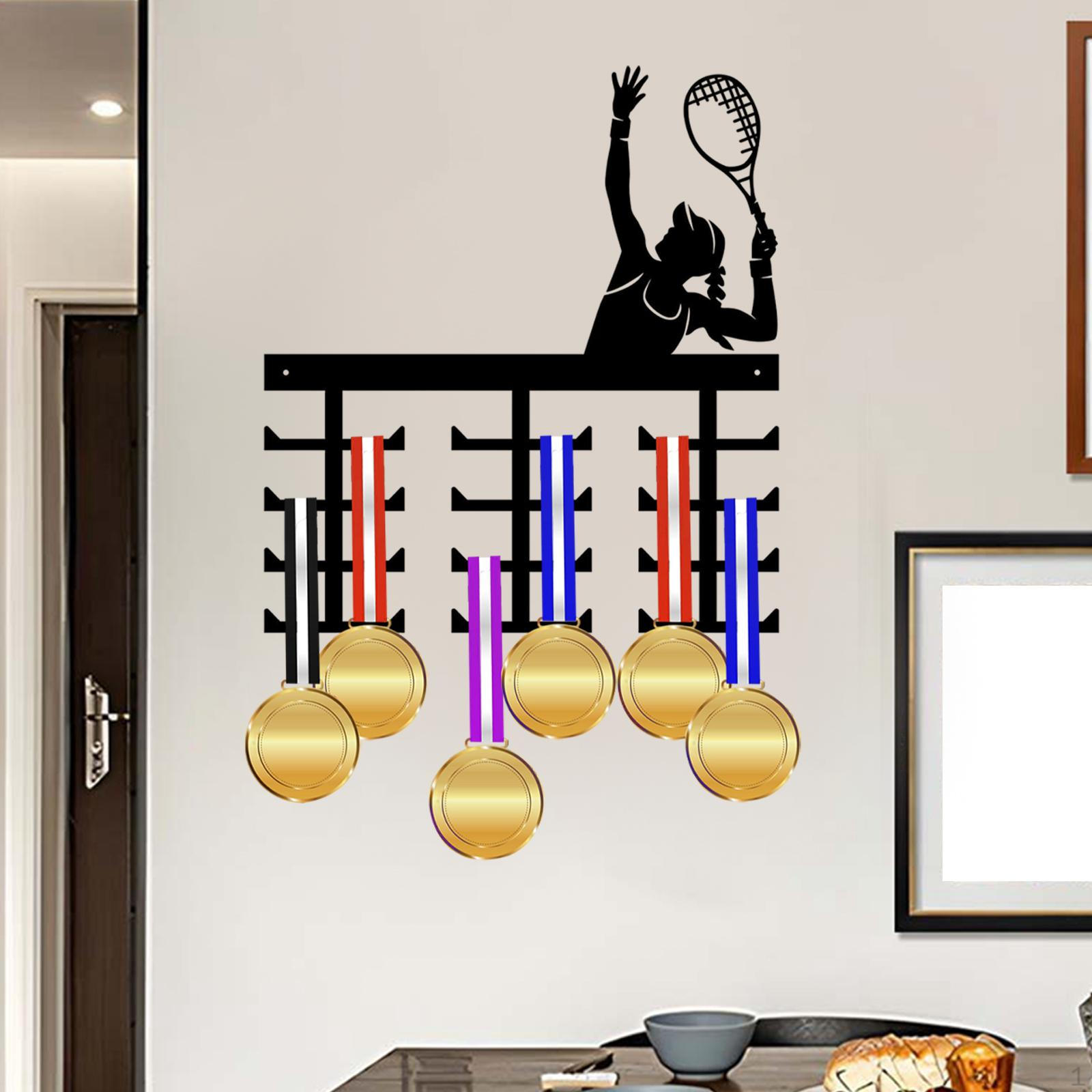 

Вешалка для медалей, держатель для приветственных лент, органайзер для наград, полка для медалей для бега Tennis