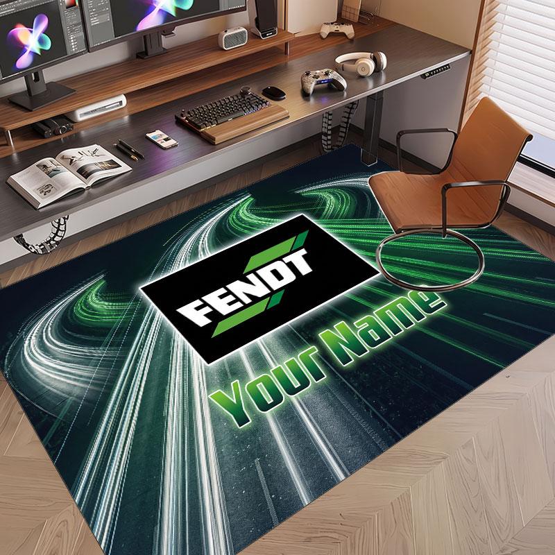 Tappeto Personalizzato Stampa Motivo Fendt Nome Testo Morbido Antiscivolo Tappeto per Pavimento per Decorazione Interna Casa
