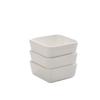 JingQingFu Portable Ceramic Divided Snack Plate with Lid
