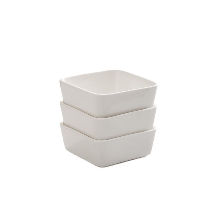 JingQingFu Portable Ceramic Divided Snack Plate with Lid