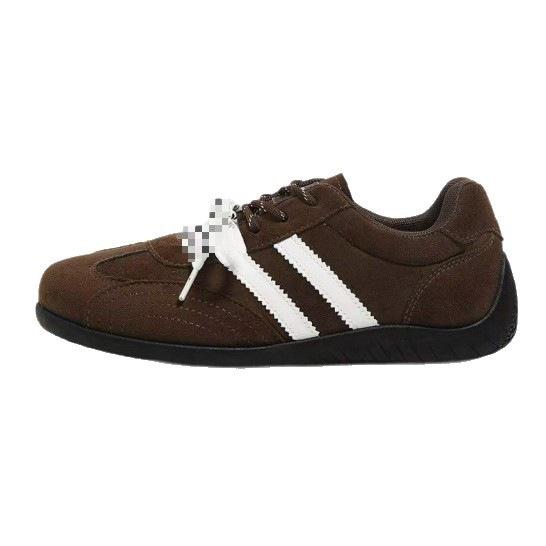 Lightweight soft baseplate shoes spring new soft-soled casual shoes burgundy low-top German training shoes
