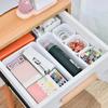 Ensemble de 8 pièces Rangement divers Boîte de rangement de bureau Tiroir pliant de bureau Organiseurs de bureau Support de papeterie multifonctionnel Plastique