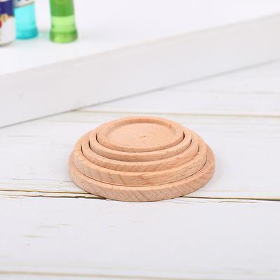 1Pcs 1:12 Dollhouse Wooden Miniature Round Tray Model Furniture Diy Accessories