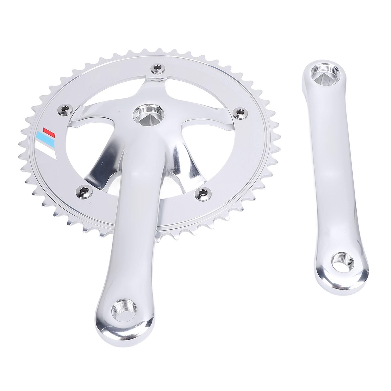 48T Crankstel Hol Geïntegreerd Kettingwiel Crankstel Aluminiumlegering   Gat Enkele Snelheid Kettingwiel Crankstel voor Fixed Gear Fietsen