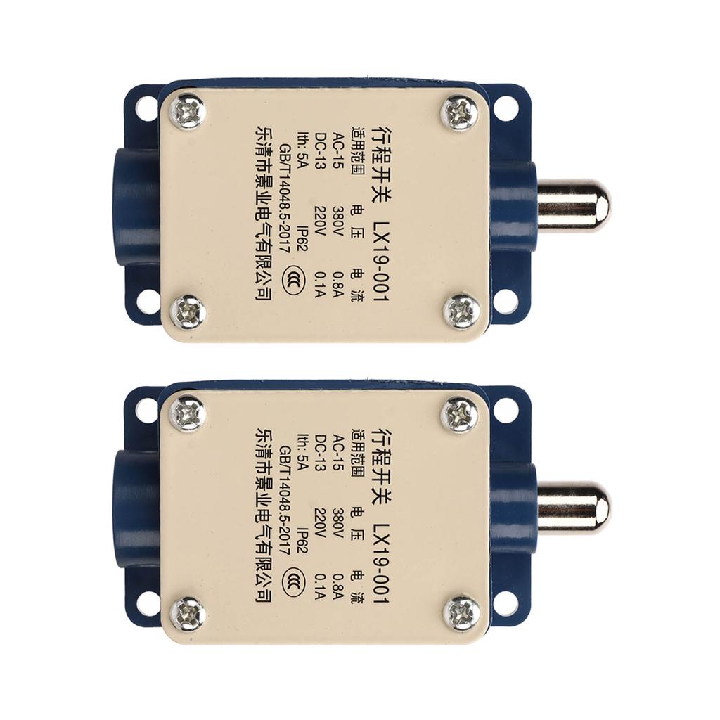 2Pcs Travel Switch LX19 001 AC380V DC 220V 5A Limit Switch Automatic Reset Overtravel Limit Switch