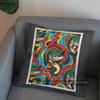 2D Bunte Fisch-Kunst-Kissen für einzigartige Dekor-Muster Kissenbezug Geeignet für Sofa Schlafzimmer Auto Kissenbezug