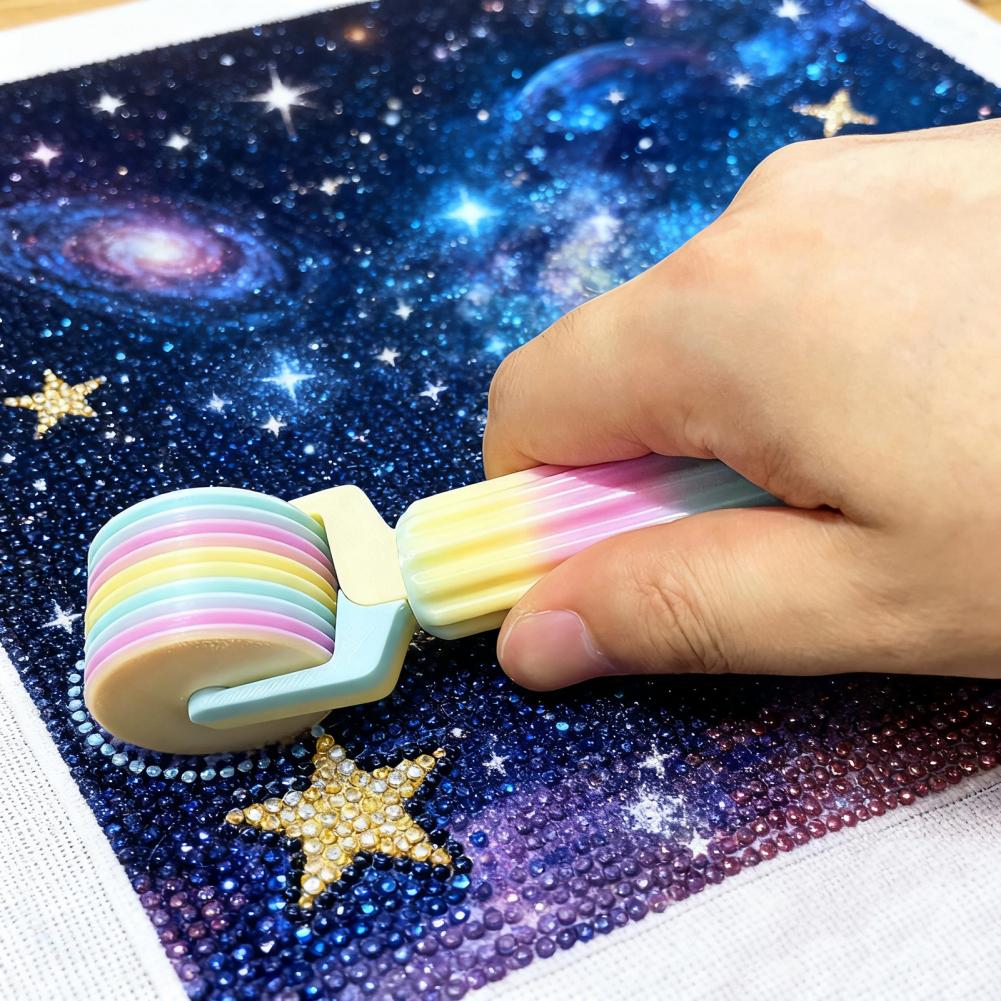 Diamond Art Press Roller Detachable Rhinestone Embroidery Craft Tool Ergonomic Grip Hand Roller Gift for DIY Enthusiasts