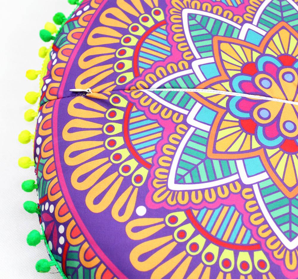 Indian  Floor Pillows Round Bohemian Cushion Pillows Cover Case Cushions 