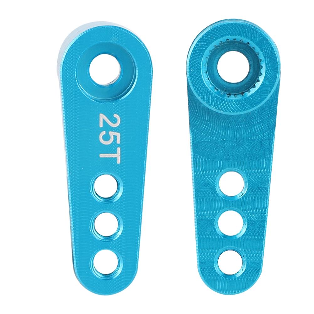 Aluminum Alloy RC Steering Servo Half Arm Horn 28.5mm 25T for   1Celsius10 Truck (Blue)