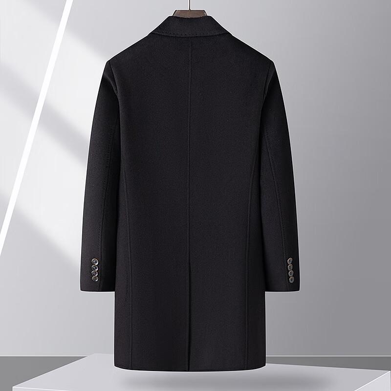 FAPAI Men's Detachable Goose Down Wool Overcoat