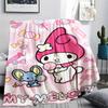 Pink Bunny Umbrella Cloud Print Blanket Home Decor Soft And Comfortable Machine Washable Nap Blanket Outdoor Plush Blanket