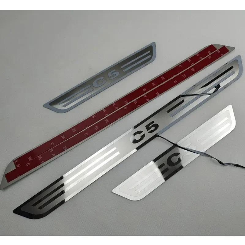 Voor Citroen C5 2010-2016 Roestvrij Staal Instaplijst/Dorpel Dorpel Instaplijst Welkomstpedaal Auto-styling
