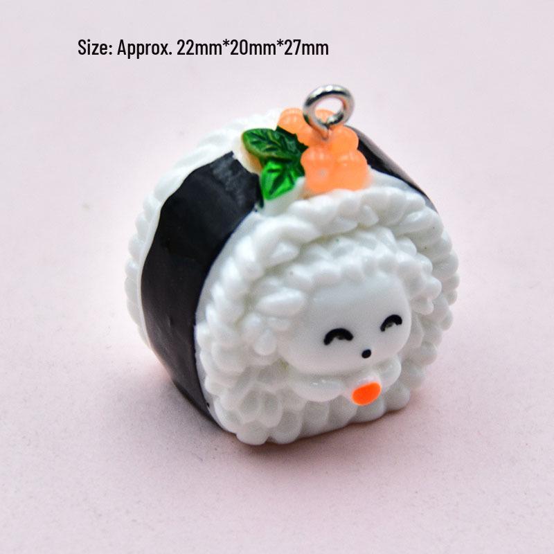 3D Resin Cartoon Puppy Sushi Pendant - DIY Cute Candy Toy Ornament Jewelry Accessory