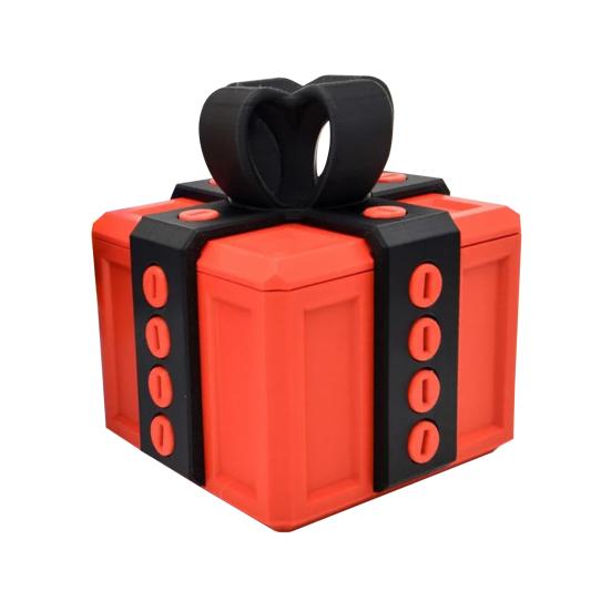 

3D раздражающая подарочная коробка интерактивная головоломка игрушка подарочная коробка с винтами розыгрыш сюрприз подарочная коробка настольные украшения для друзей дети 6 cm оранжевый