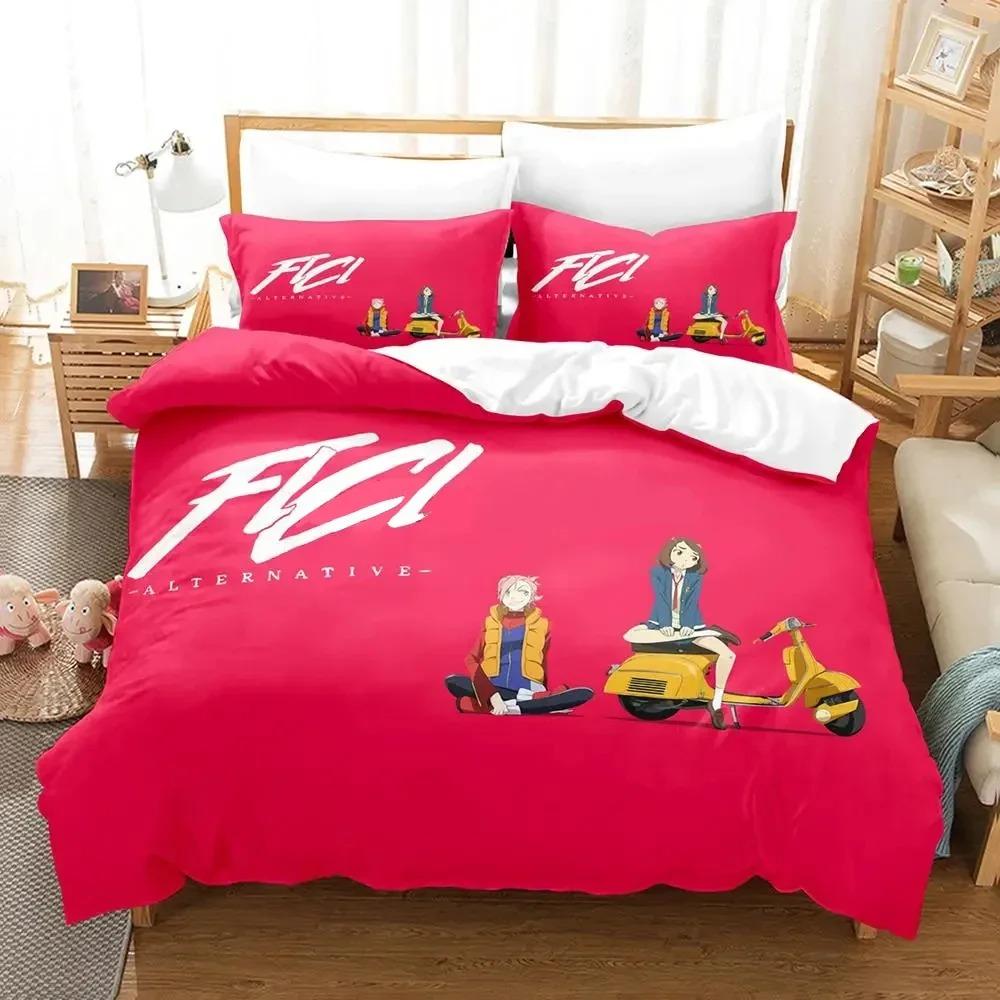 Fashion 3D FLCL Alternative Boys Bedroom Bedspread Single Twin Full Queen King Size Anime B Quilt Cover Pillowcaseed Sheet Set