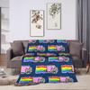 Cat Rainbow Pixel Nyans Blanket Fleece Winter Portable Super Warm Throw Blankets for Home Outdoor Rug Piece