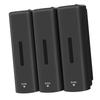 3 Chamber Manual Soap Dispenser Wall Mount Drip Liquid 350ml Each Capacity with Wide Opening Double Leakage Proof Pump