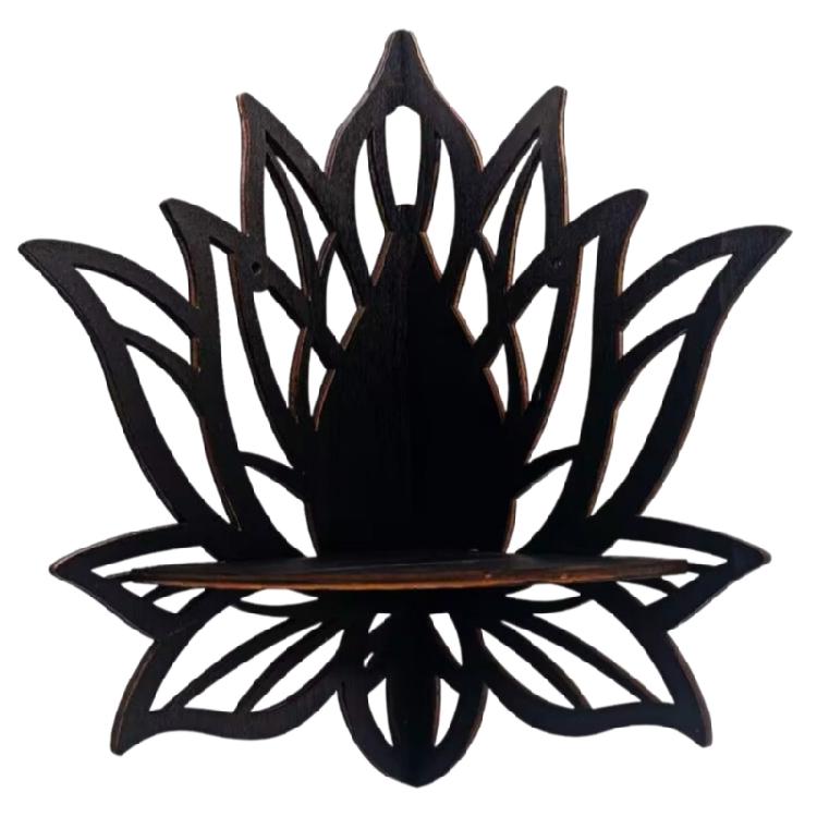 Hollowed Flower Corner Shelves Wood Floating Wall Shelf Plant Display Corner Shelves Organizers Storage Rack Home Decors