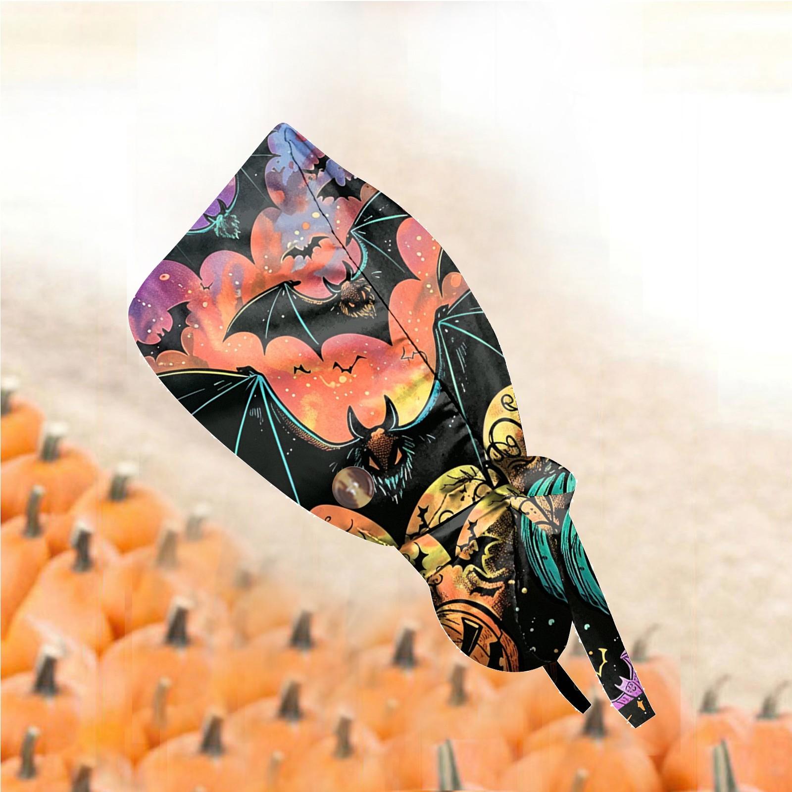 

Модная рабочая кепка с принтом на Хэллоуин, повседневная женская кепка с хвостиком, кепка с постиранной резинкой, кепка Baotou One Size оранжевый