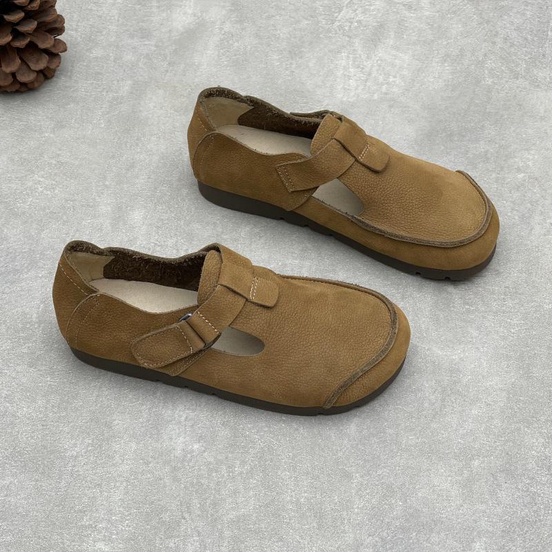 Anti-slip Single Shoe with Velcro Soft Sole, Women's Flat Shoes