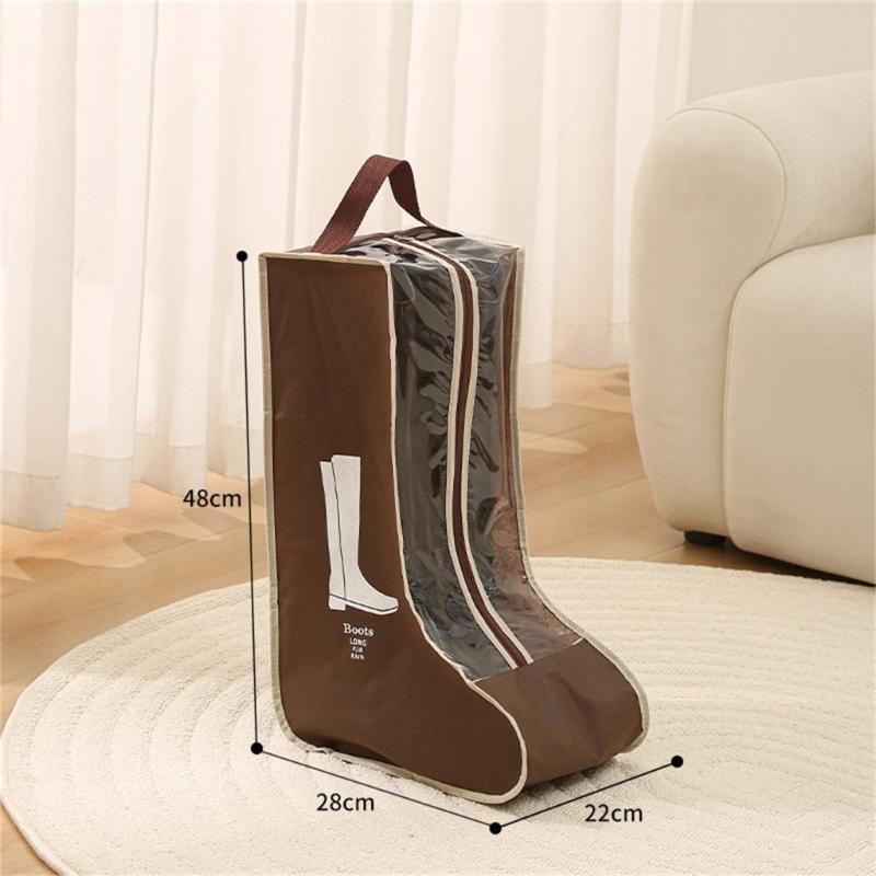 Set of 4 Dust Proof Shoe Storage Bags MultiPurpose Waterproof PVC Boot Organizer Cover For Home And Commute Use