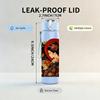 1PC Vintage East Asian Lady Art Print 750ml Color Plastic Sports Water Bottle Leakproof Flip Straw Lid Suitable for Sports Office Home Use