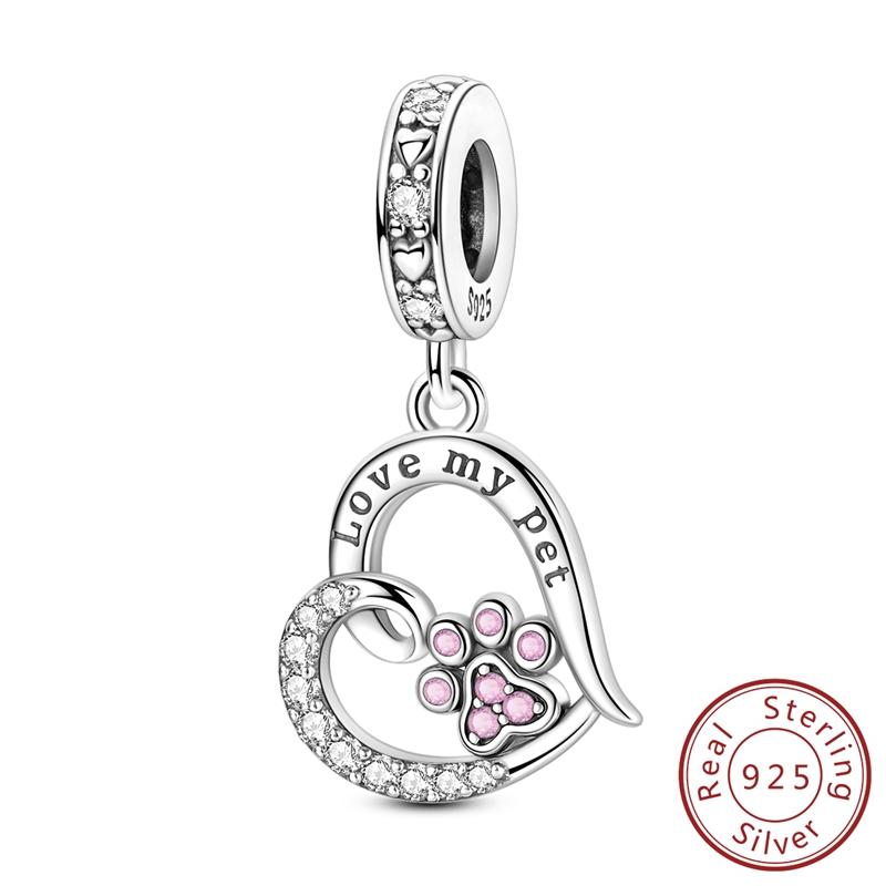 Real Copper Charms Luminous Firefly Butterfly Sunflower Pink Beads Fit Original Bracelet Women Birthday Diy Jewelry