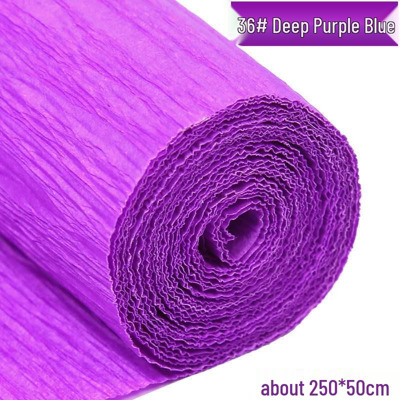 Thickened Colored Crepe Paper for DIY Flower Making: Pleated, Rolled Edge Handmade Material.