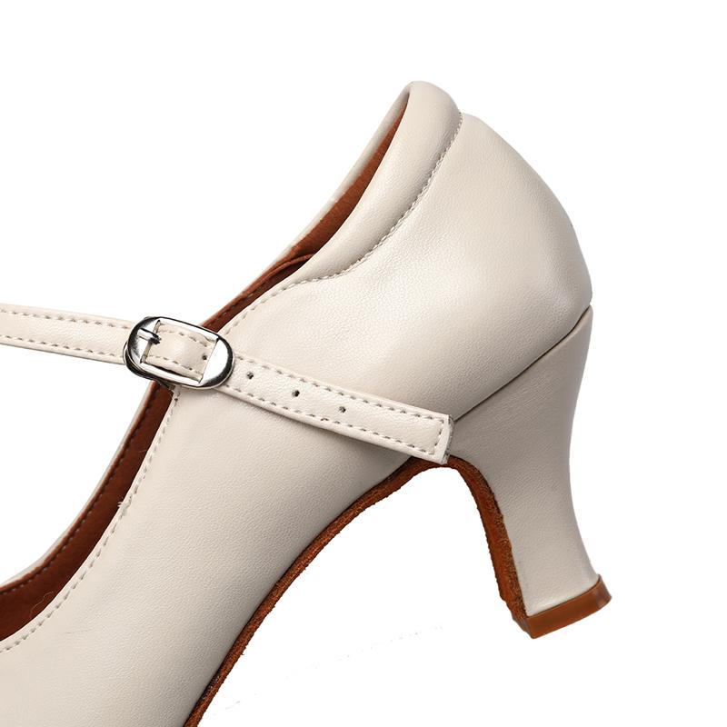 Dámské klasické boty z PU kůže s uzavřenou špičkou Moderní cvičné boty JAZZ na středním podpatku Elegantní taneční boty